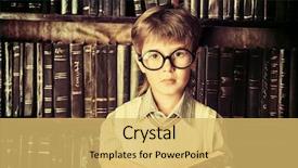  Presentation with many old books - Slides with old books educational concept science background and a yellow colored foreground