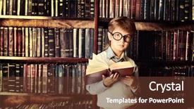  Presentation with many books - Theme featuring old books educational concept science background and a tawny brown colored foreground