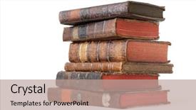  Presentation with old book - Presentation with old books isolated on white background and a coral colored foreground