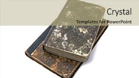  Presentation with ancient book - Beautiful PPT layouts featuring old books isolated on white backdrop and a  colored foreground