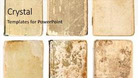  Presentation with old book - PPT layouts enhanced with old books isolated on white background and a lemonade colored foreground