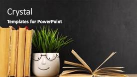  Presentation with old book - Slides having old-books-on-a-table and a dark gray colored foreground