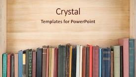  Presentation with old book - Presentation design featuring old books on a wooden background and a lemonade colored foreground