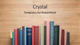  Presentation with old book - PPT theme having old books on a wooden background and a lemonade colored foreground