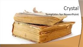  Presentation with books - Presentation theme having old books on white background background and a white colored foreground