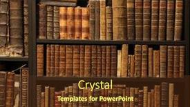  Presentation with old books on a wooden - Presentation consisting of literature - old books on wooden shelf background and a tawny brown colored foreground