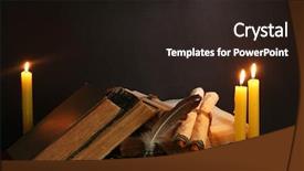  Presentation with old books pen - Colorful slide set enhanced with old books scrolls feather pen backdrop and a wine colored foreground