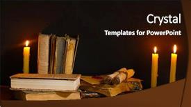  Presentation with scrolls - Slide set enhanced with old books scrolls ink pen background and a wine colored foreground