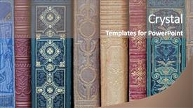  Presentation with old book - PPT layouts having old books background and a coral colored foreground