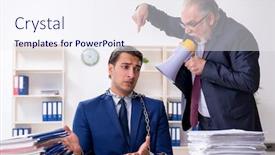  Presentation with old young - Beautiful slides featuring old-boss-and-young-male backdrop and a sky blue colored foreground