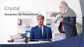  Presentation with old young - Presentation design enhanced with old-boss-and-young-male background and a white colored foreground