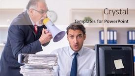  Presentation with old young - Amazing theme having old-boss-and-young-male backdrop and a soft green colored foreground