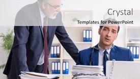  Presentation with old young - PPT layouts with old-boss-and-young-male and a white colored foreground