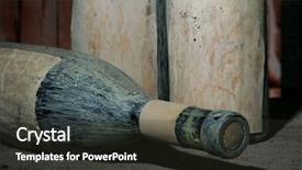  Presentation with cellar - Colorful presentation enhanced with old bottles of wine in old cellar on dark background backdrop and a tawny brown colored foreground