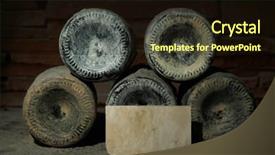  Presentation with cellar - Cool new PPT layouts with old bottles of wine in old cellar on dark background backdrop and a wine colored foreground