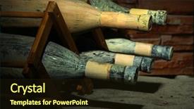  Presentation with cellar - PPT theme consisting of old bottles of wine in old cellar on dark background background and a wine colored foreground