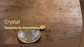  Presentation with optometry - PPT theme featuring old-brass-optometry-lens background and a tawny brown colored foreground