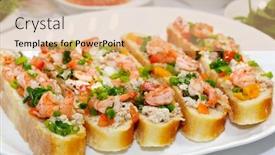  Presentation with meat - Cool new slide set with old-bread-slices-steamed backdrop and a coral colored foreground