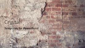  Presentation with old brick wall texture - Theme consisting of old-brick-grunge-wall-texture background and a mint green colored foreground