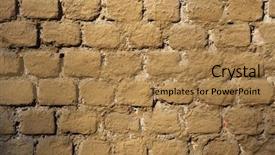  Presentation with old brick wall texture - Slide set consisting of old brick ochre painted wall background and a  colored foreground
