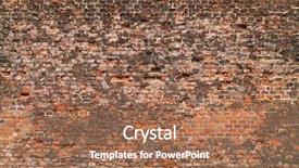  Presentation with red brick wall - PPT theme featuring old brick red wall background background and a coral colored foreground