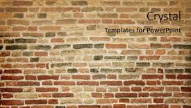  Presentation with brick - Slides having old brick wall as background background and a coral colored foreground