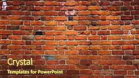  Presentation with old brick wall texture - Presentation design with old brick wall background image background and a tawny brown colored foreground