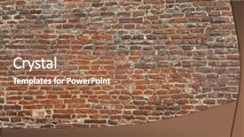  Presentation with old brick wall texture - Colorful presentation theme enhanced with old brick wall background texture backdrop and a coral colored foreground