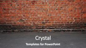  Presentation with brick - Beautiful slides featuring old brick wall can be used as background backdrop and a gray colored foreground