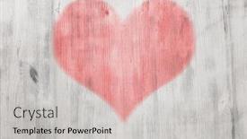  Presentation with graffiti - Beautiful theme featuring old-brick-wall-graffiti-heart backdrop and a light gray colored foreground
