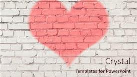  Presentation with brick wall - PPT layouts with old-brick-wall-graffiti-heart background and a lemonade colored foreground