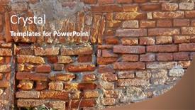  Presentation with old house - PPT layouts having old-brick-wall-house-messy background and a tawny brown colored foreground