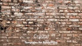  Presentation with old brick wall texture - PPT layouts featuring old-brick-wall-house-texture background and a coral colored foreground