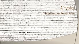  Presentation with old wood - PPT theme enhanced with old brick wall on wood background and a sky blue colored foreground