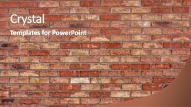  Presentation with old brick wall texture - Cool new slides with old brick wall texture architectural backdrop and a coral colored foreground