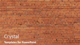  Presentation with old brick wall texture - Amazing PPT theme having old-brick-wall-texture-background backdrop and a red colored foreground