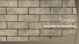  Presentation with old brick wall texture - Audience pleasing PPT theme consisting of old-brick-wall-texture-grunge backdrop and a coral colored foreground