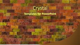  Presentation with old brick wall texture - Presentation consisting of old-brick-wall-texture-grunge background and a tawny brown colored foreground