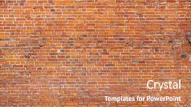  Presentation with red brick wall - Amazing slide set having old brick wall texture backdrop and a coral colored foreground
