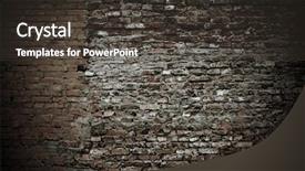  Presentation with old brick wall texture - Cool new slides with old brick wall texture backdrop and a dark gray colored foreground