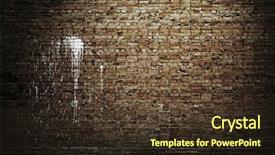  Presentation with old brick wall texture - Cool new theme with old brick wall texture backdrop and a tawny brown colored foreground