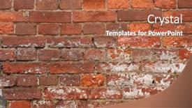  Presentation with old brick wall texture - Amazing slides having old brick wall - vintage texture backdrop and a red colored foreground