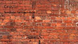 Presentation with old brick wall texture - PPT theme having old brick wall - vintage texture background and a red colored foreground