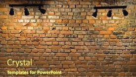  Presentation with stage lights - Slide set featuring old brick wall with stage background and a tawny brown colored foreground