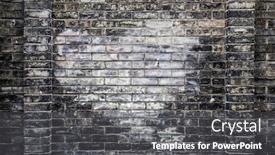  Presentation with paint white brick wall - Presentation design featuring old-brick-wall-with-white background and a dark gray colored foreground