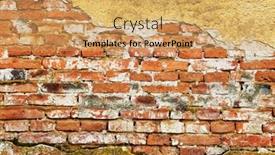 Presentation with brick - Presentation design featuring old brick wall background and a yellow colored foreground