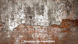  Presentation with red brick wall - PPT theme with old-brick-wall background and a coral colored foreground