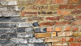  Presentation with brick wall - Cool new PPT layouts with old brick wall backdrop and a coral colored foreground