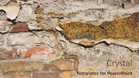  Presentation with rough - Presentation with old-brickwall-falling-apart-rough background and a coral colored foreground