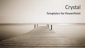  Presentation with middle earth - Cool new presentation theme with old bridge - footbridge in the middle backdrop and a white colored foreground